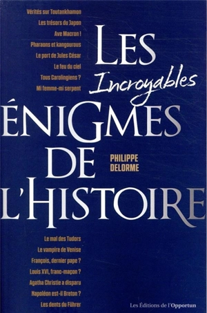 Les incroyables énigmes de l'histoire - Philippe Delorme