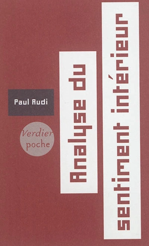 Analyse du sentiment intérieur - Paul Audi