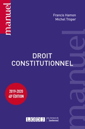 Droit constitutionnel : 2019-2020 - Francis Hamon
