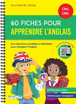 60 fiches pour apprendre l'anglais CM1, CM2 : un matériel pédagogique prêt à l'emploi - Hélène de Ligny Boudreau