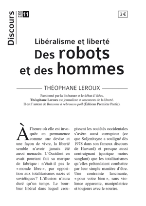 Libéralisme et liberté : des robots et des hommes - Théophane Leroux