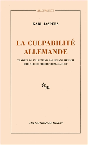 La culpabilité allemande - Karl Jaspers