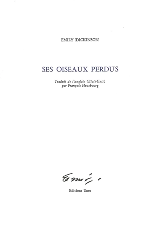 Ses oiseaux perdus - Emily Dickinson