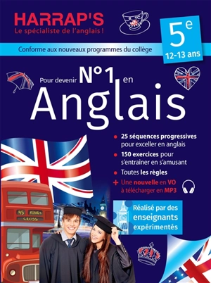 Pour devenir n° 1 en anglais 5e, 12-13 ans : conforme aux nouveaux programmes du collège - Céline Leclercq