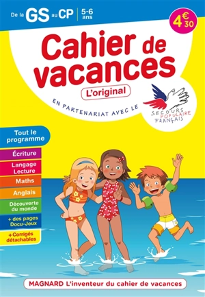 Cahier de vacances de la GS au CP, 5-6 ans : tout le programme - Myriam Baya Nasroune