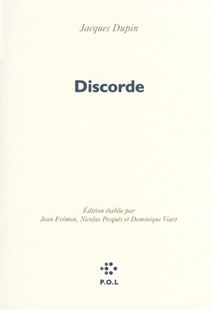 Discorde - Jacques Dupin