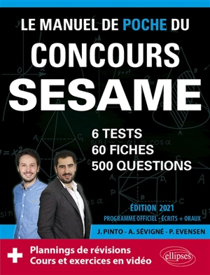 Le manuel de poche du concours Sésame : 6 tests, 60 fiches, 500 questions - Joachim Pinto