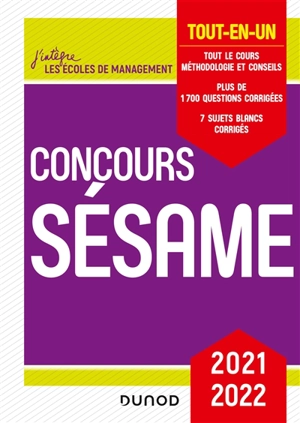 Concours Sésame : tout-en-un : 2021-2022