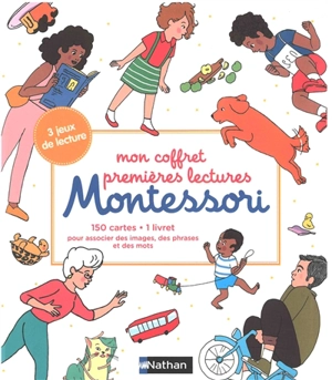 Mon coffret premières lectures Montessori : 3 jeux de lecture : 150 cartes, 1 livret pour associer des images, des phrases et des mots - Chantal Bouvÿ