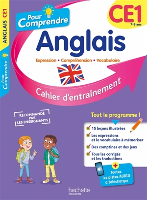 Pour comprendre, anglais CE1, 7-8 ans : expression, compréhension, vocabulaire : cahier d'entraînement - Joanna Le May