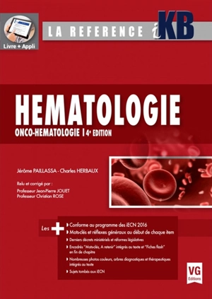 Hématologie, onco-hématologie : édition 2017 - Jérôme Paillassa