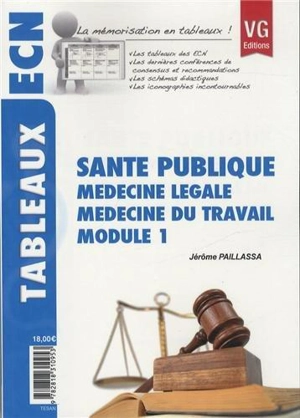 Santé publique : médecine légale, médecine du travail, module 1 - Jérôme Paillassa