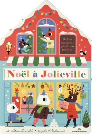 Noël à Jolieville : un livre accordéon géant avec des flaps ! - Jonathan Emmett