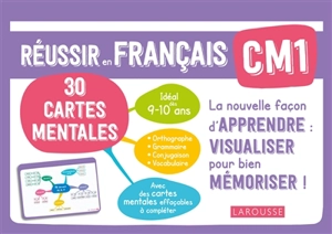 Réussir en français CM1, 9-10 ans : 30 cartes mentales - Caroline Jambon