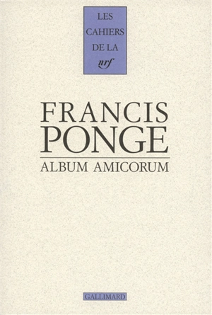 Album amicorum - Francis Ponge