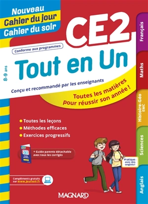 Tout en un, CE2, 8-9 ans : toutes les matières pour réussir son année !