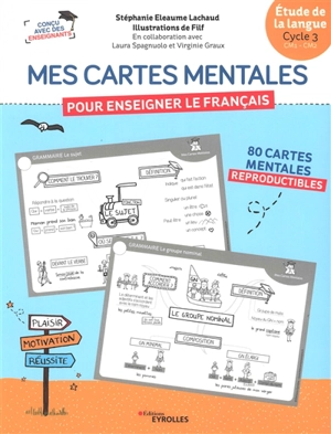 Mes cartes mentales pour enseigner le français : étude de la langue, cycle 3, CM1, CM2 : 80 cartes mentales reproductibles - Stéphanie Eleaume-Lachaud