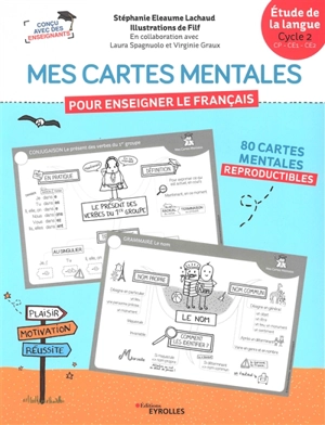 Mes cartes mentales pour enseigner le français : étude de la langue, cycle 2, CP, CE1, CE2 : 80 cartes mentales reproductibles - Stéphanie Eleaume-Lachaud