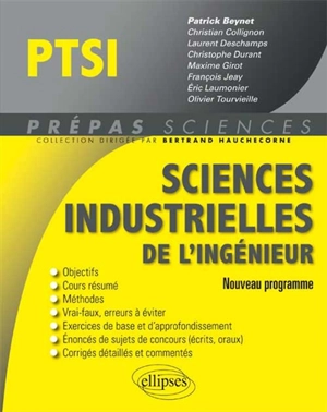 Sciences industrielles de l'ingénieur PTSI : nouveau programme