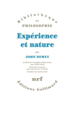 Expérience et nature - John Dewey