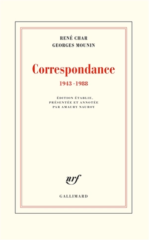 Correspondance : 1943-1988 - René Char