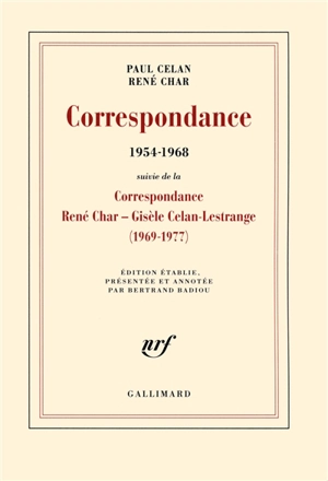 Correspondance (1954-1968) : avec des lettres de Gisèle Celan-Lestrange, Jean Delay, Marie-Madeleine Delay et Pierre Deniker. Correspondance (1969-1977) - Paul Celan