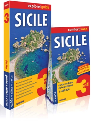 Sicile : 3 en 1 : guide + atlas + carte - Agnieszka Fundowicz
