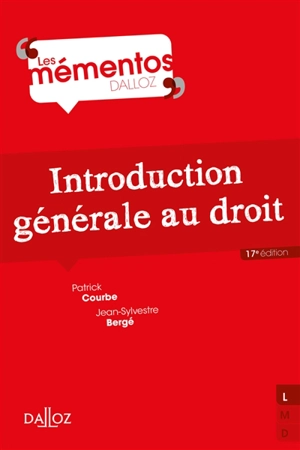 Introduction générale au droit - Patrick Courbe