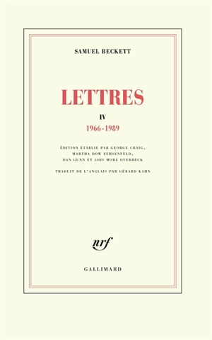 Lettres. Vol. 4. 1966-1989 - Samuel Beckett