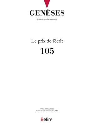 Genèses, n° 105. Le prix de l'écrit