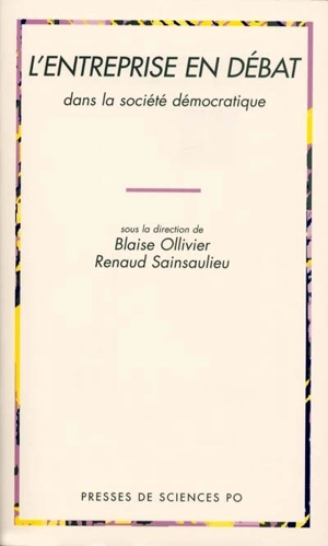 L'entreprise en débat dans la société démocratique