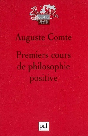Premiers cours de philosophie positive : préliminaires généraux et philosophie mathématique - Auguste Comte