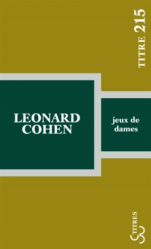 Jeux de dames - Leonard Cohen