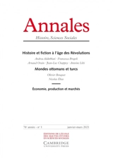 Annales, n° 1 (2021). Histoire et fiction à l'âge des révolutions