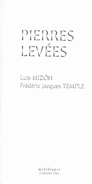 Pierres levées. Pierres levées - Luis Mizon