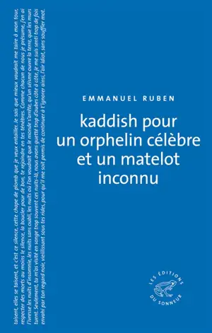 Kaddish pour un orphelin célèbre et un matelot inconnu - Emmanuel Ruben