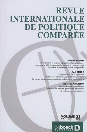 Revue internationale de politique comparée, n° 4 (2016). Varia - Nicolas Keuffer