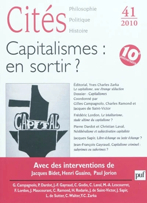 Cités, n° 41. Capitalismes, en sortir ?