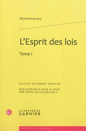 L'esprit des lois. Vol. 1 - Montesquieu