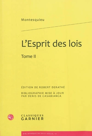 L'esprit des lois. Vol. 2 - Montesquieu