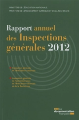 Rapport annuel des inspections générales 2012 - France. Inspection générale de l'éducation nationale