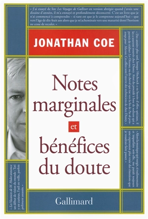 Notes marginales et bénéfices du doute - Jonathan Coe