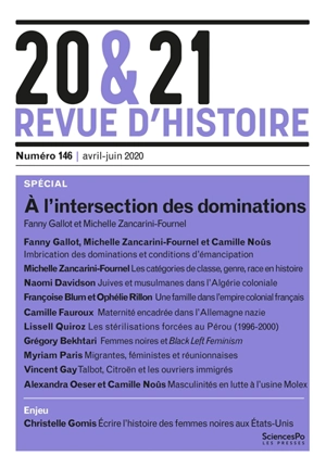 20 & 21 : revue d'histoire, n° 146. A l'intersection des dominations - Fanny Gallot