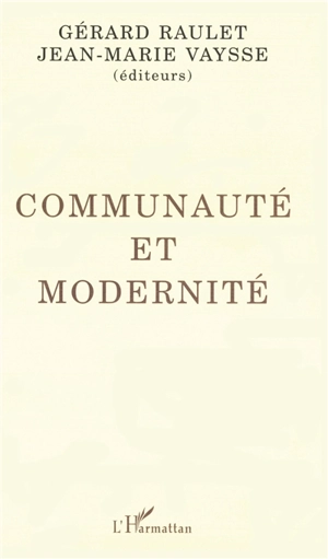 Communauté et modernité