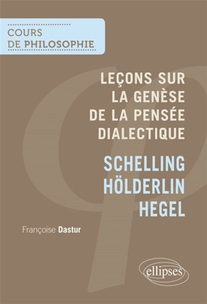 Leçons sur la genèse de la pensée dialectique : Schelling, Hölderlin, Hegel - Françoise Dastur