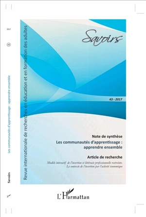 Savoirs, n° 43. Les communautés d'apprentissage : apprendre ensemble - Denis Cristol