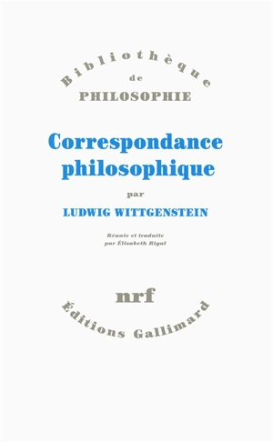 Correspondance philosophique - Ludwig Wittgenstein