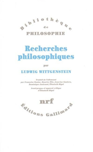 Recherches philosophiques - Ludwig Wittgenstein