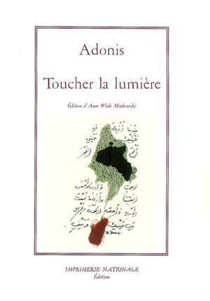 Toucher la lumière - Adonis