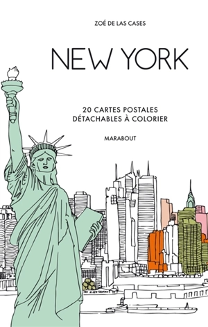 New York secret : 20 cartes postales détachables à colorier - Zoé de Las Cases